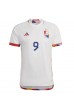 Belgia Romelu Lukaku #9 Jalkapallovaatteet Vieraspaita MM-kisat 2022 Lyhythihainen
